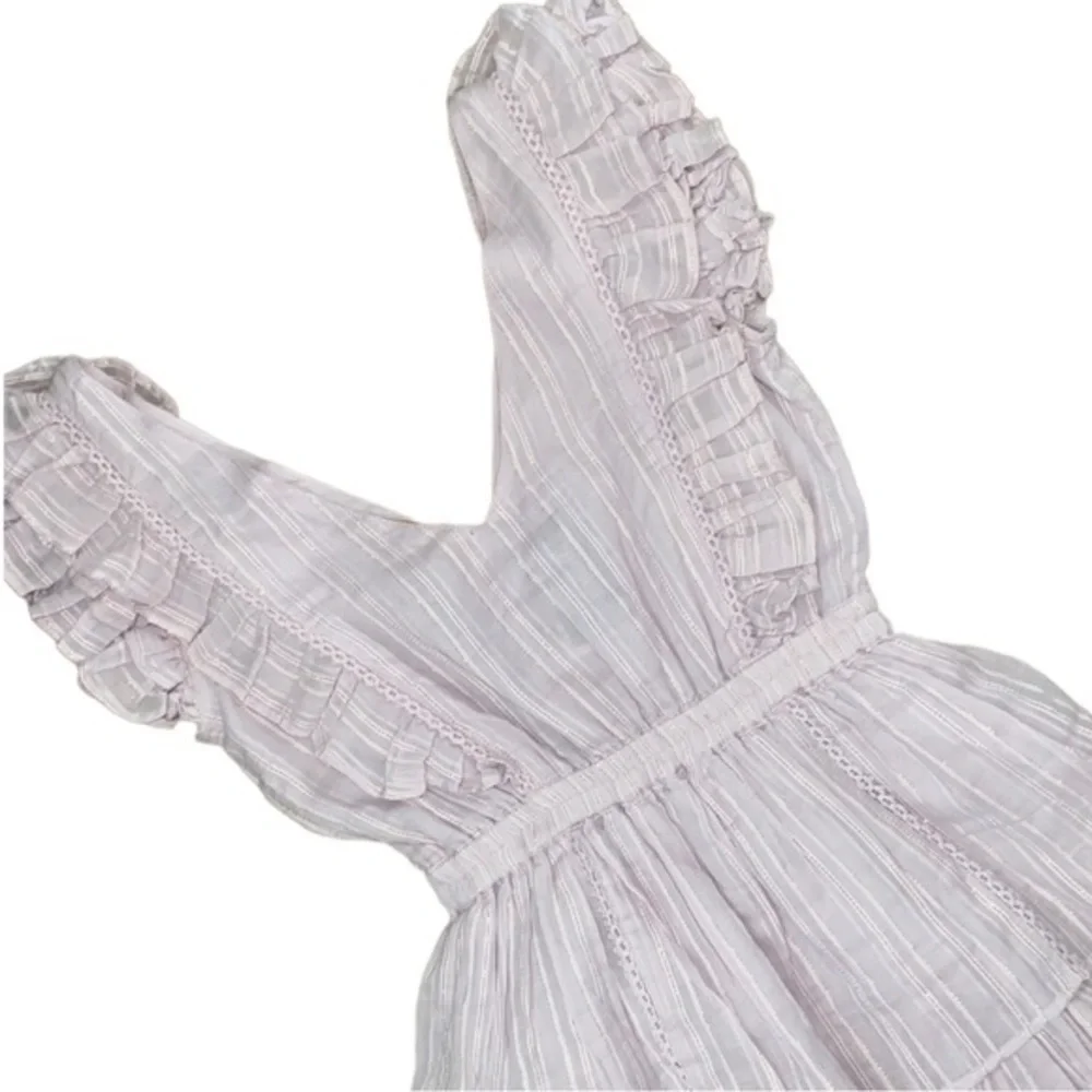 NWT House of Harlow 1960 Lavender Shimmer Ruffle Dress Size XS - Picture 6 of 10